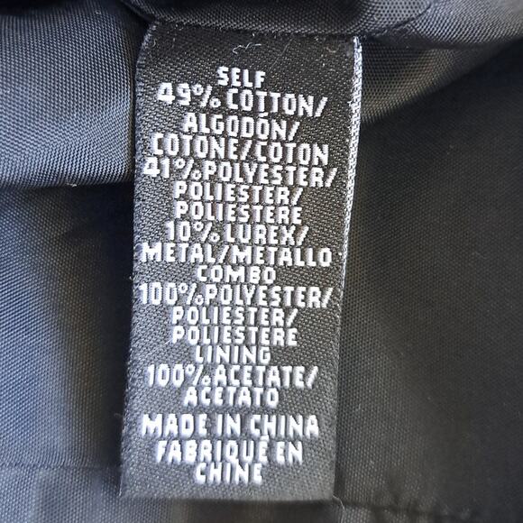 TIBI Metallic Jacquard Cocktail Party Sheath Mini Dress 4 Black Lilac Structured - Picture 11 of 12